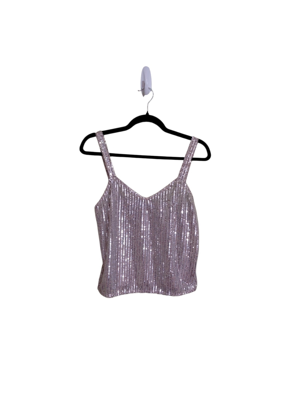 Zara Silver Sequin V-Neck Camisole